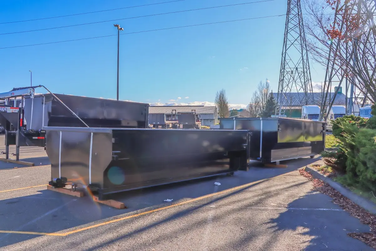 Roll-off dumpster ready for waste disposal at job site for Construction Dumpster Rental in Butler